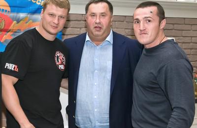 Слева направо: Сергей Поветкин, Сергей Лалакин и Денис Лебедев